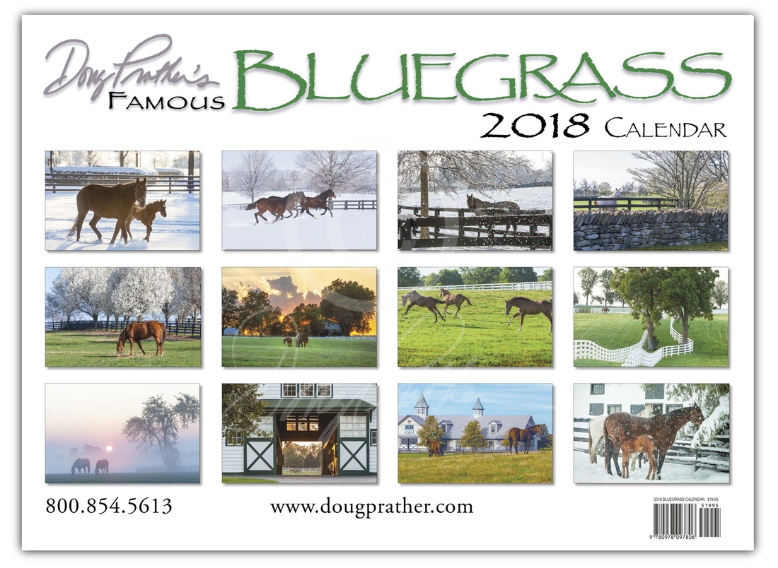 2018 Doug Prather Bluegrass Calendar of famous Thoroughbred horse farms