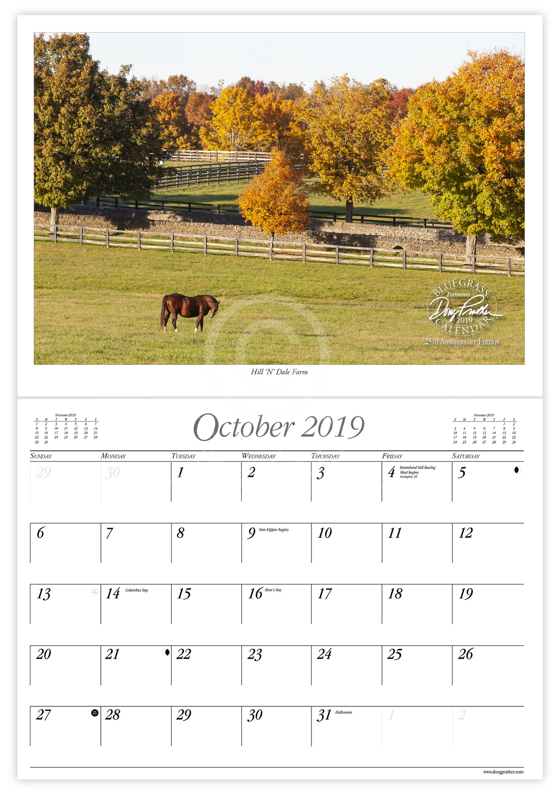 2019 Doug Prather Famous Bluegrass Calendar, 25th Anniversary Edition